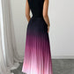 👗 LIMITED-TIME 50% OFF! ✨ Pleated Maxi Dress – Gradient, Mock Neck, A-Line, Sleeveless, Elegant ✨