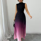 👗 LIMITED-TIME 50% OFF! ✨ Pleated Maxi Dress – Gradient, Mock Neck, A-Line, Sleeveless, Elegant ✨