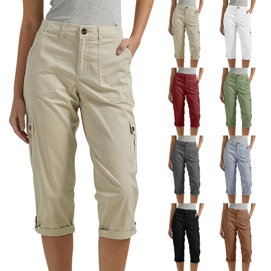 💎 49% OFF! 💎 Women's High-Elasticity Multi-Pocket Casual Shorts – Breathable, Adjustable Waist & 6 Versatile Colors 🩳🌈