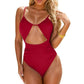 👙 LIMITED-TIME 50% OFF! 🌊 Women's One Piece Swimsuit – Tummy Control, Cut-Out, Adjustable, Sexy ✨