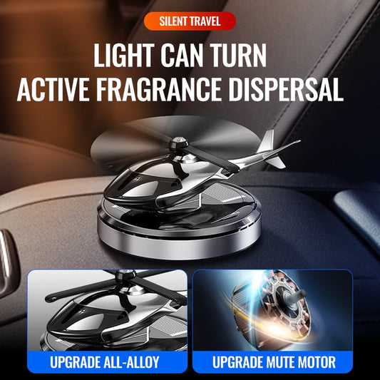 🚁 LIMITED-TIME 50% OFF! ✨ Solar Helicopter Air Freshener – Decorative, 3 Scents, No Battery 🚗