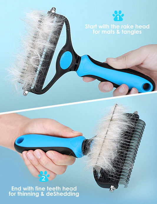 🐾 LIMITED-TIME 50% OFF! 💥 Professional Pet Deshedding Tool – Double Sided, No Scratch, Ergonomic Grip ✨