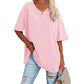 👕 LIMITED-TIME 50% OFF! 💥 Women's Casual Loose V-Neck T-Shirt – Soft, Breathable, Flowy Hem ✨