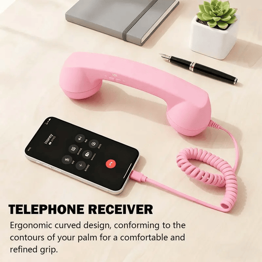 📞 LIMITED-TIME 50% OFF! ✨ Vintage Retro Telephone Handset – Type-C Wired, Plug & Play, Reduce Radiation 🎁
