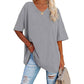👕 LIMITED-TIME 50% OFF! 💥 Women's Casual Loose V-Neck T-Shirt – Soft, Breathable, Flowy Hem ✨