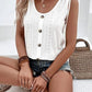 Casual Loose Plain Crew Neck Tank Top（50% OFF）