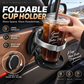 🚗 LIMITED-TIME 50% OFF! ✨ Multifunctional Foldable Car Door Cup Holder – Large Diameter, Clip-On Mount, Faux Leather 🥤