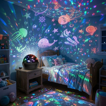 🎉 2026 Sale — Over 45,000 Sold!🌌 2-in-1 Rotating Star Projector Night Lights ✨