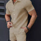 👕 LIMITED-TIME 50% OFF! ✨ Men's Jacquard Shirt & Shorts Set – 4-Way Stretch, 3 Colors, S-XXXL 🌴