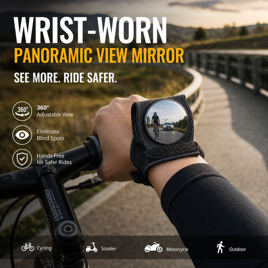 🚴 LIMITED-TIME 50% OFF! ✨ Bicycle Wrist Rear-View Mirror – Wide-Angle, Comfortable, Easy On/Off 🛡️