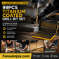 🪛 2026 Sale — Over 29,000 Sold! ⚙️ 99-Piece Titanium Coated HSS Drill Bit Set 1.5–10mm