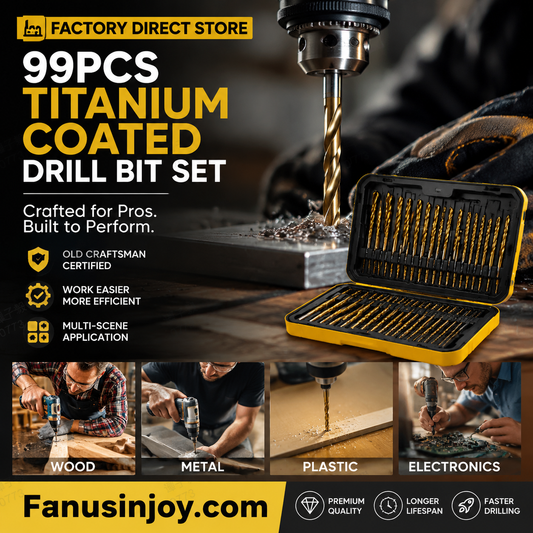 🪛 2026 Sale — Over 29,000 Sold! ⚙️ 99-Piece Titanium Coated HSS Drill Bit Set 1.5–10mm