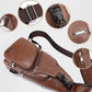 🎉 2026 Sale — Over 49,000 Sold! 😎 Men's Multifunctional High-Quality Leather Chest Bag – Sleek & Adjustable 🎒