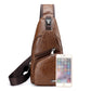 🎉 2026 Sale — Over 49,000 Sold! 😎 Men's Multifunctional High-Quality Leather Chest Bag – Sleek & Adjustable 🎒
