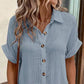 💎 60% OFF! 💎 Women's Buttoned Short Sleeve Pocket Shirt Dress – Cotton Blend, Relaxed Fit & Everyday Versatility (M–2XL) 👗🌿