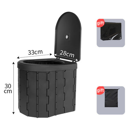 🚽 LIMITED-TIME 50% OFF! ✨ Portable Outdoor Folding Toilet – 300lb Capacity, Odor-Proof, Multi-Use