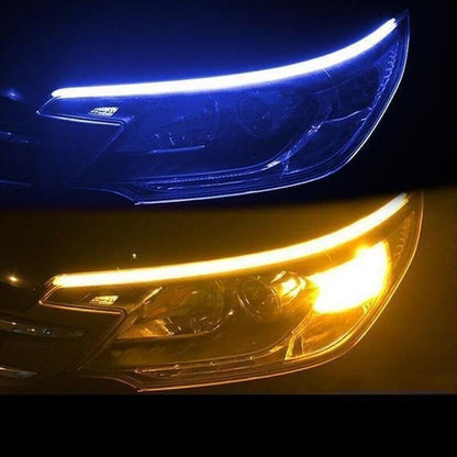 💡 LIMITED‑TIME 50% OFF! ⚡ 2 Pcs Flexible Car LED Flow Signal Light – Waterproof Dual‑Color, Self‑Adhesive 12V Strip ✨