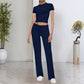 👕 LIMITED-TIME 50% OFF! ✨ Women's T-Shirt & Pants Set – Solid Color, Straight Leg, Casual 🍂