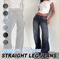 👖 LIMITED-TIME 50% OFF! ✨ Women's Low-Rise Straight Jeans – Pockets, Stretch, Versatile 🌿