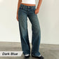 👖 LIMITED-TIME 50% OFF! ✨ Women's Low-Rise Straight Jeans – Pockets, Stretch, Versatile 🌿