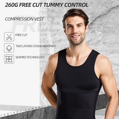 👕 LIMITED-TIME 50% OFF! ✨ Men's Slimming Undershirt – Tummy Control, Chest Support, Breathable & Invisible Under Clothes 🤵