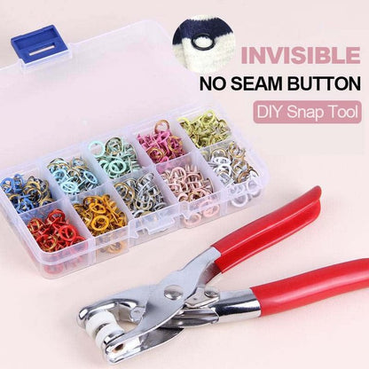 ✂️ LIMITED‑TIME 50% OFF! ⚡ DIY Button‑Sewing Kit – Rust‑Proof Copper Snaps, Hand Plier, Multi‑Colour ✨