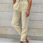 💎 50% OFF! 💎 Women's Elastic Waist Cotton-Linen Wide Leg Pants – Breathable, Adjustable & Perfect for Spring/Summer 👖🌿
