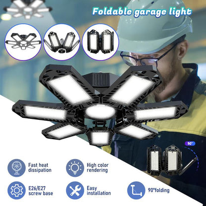 💎 50% OFF! 💎 Bright LED Garage Light with Deformable Panels – 6500K Super Bright, Energy-Saving & Easy Install 💡🔧