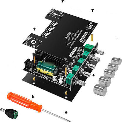 💎 50% OFF! 💎 2.1 Channel Bluetooth Audio Amplifier Module – Wireless Streaming, 100W Subwoofer & Compact DIY Sound Upgrade 🔊🎵
