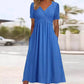 ✨ Women’s V-Neck Short Sleeve Long Dress 🌸 Elegant Flowing Fit, Comfortable Fabric & Effortless Everyday Style