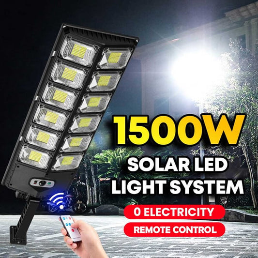 💎 50% OFF! 💎 1500W Solar LED Light System – Super Bright, Wireless & Weatherproof with Motion Sensor + Remote (IP65) ☀️💡
