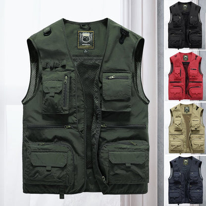 💎 -50% ON BREATHABLE MESH ZIP CARGO VEST! 💎 Lightweight, Multi-Pocket & Perfect for Outdoor Adventures ✨