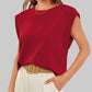 👕 LIMITED-TIME 50% OFF! 💥 Solid Color Round Neck Cap Sleeve Top – Soft Fabric, Versatile, Feminine ✨