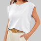 👕 LIMITED-TIME 50% OFF! 💥 Solid Color Round Neck Cap Sleeve Top – Soft Fabric, Versatile, Feminine ✨