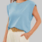 👕 LIMITED-TIME 50% OFF! 💥 Solid Color Round Neck Cap Sleeve Top – Soft Fabric, Versatile, Feminine ✨