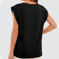👕 LIMITED-TIME 50% OFF! 💥 Solid Color Round Neck Cap Sleeve Top – Soft Fabric, Versatile, Feminine ✨
