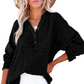 👚Women’s Casual Gauze Button Neck Long Sleeve Blouse