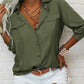 👔 LIMITED-TIME 50% OFF! 💥 Women's Solid Lapel Long Sleeve Button-Down Shirt – V-Neck, Chest Pockets, Loose Fit ✨