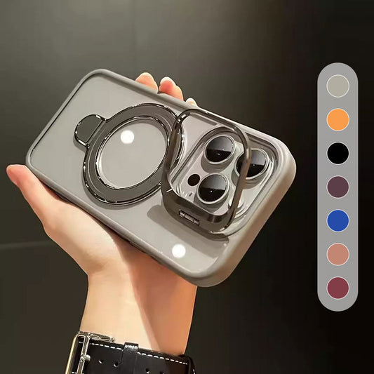 🔥Magnetic Phone Case with Hidden Brackets & Lens Films for iPhone