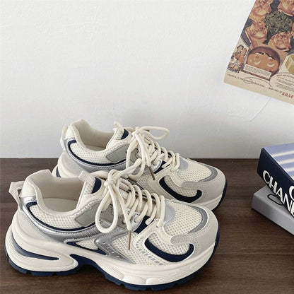 👟 LIMITED-TIME 50% OFF! ✨ Thick-Soled Casual Sneakers – Lightweight, Breathable Mesh, Retro 🍂