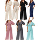 👖 LIMITED-TIME 50% OFF! 💃 Women's Elegant V-Neck Wide Leg Waist Tie Jumpsuit – Flattering Silhouette, Versatile, All-Day Comfort 🌸