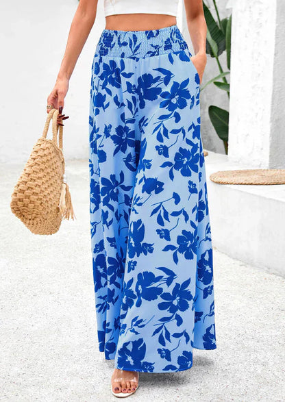 🌸 LIMITED-TIME 50% OFF! ✨ Floral High-Waisted Wide Leg Pants – Flow-y, Elegant, All-Day Comfy 🌿