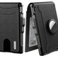 🔥Día del Padre 50% OFF🎁Billetera AirTag para hombres - con estuche de aluminio emergente Clip para dinero Ranuras de cuero delgadas Tarjetero de crédito Billetera bifold con bloqueo RFID Billetera minimalista