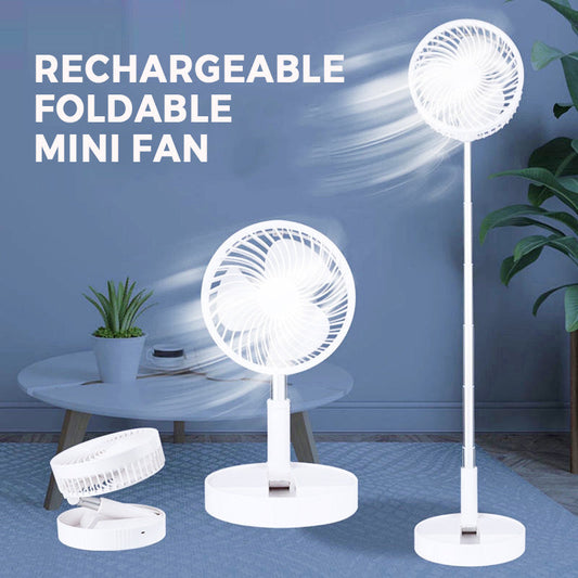 🍃 LIMITED-TIME 54% OFF! ✨ Rechargeable Foldable Mini Fan – Portable, 4 Speeds, Height Adjustable 🔄