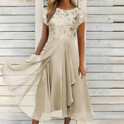 🎉 2026 Sale — Over 31,000 Sold! 💞 Women's Elegant Round Neck Dress – Graceful Style for Every Moment 🌸