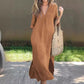 41%OFF🔥Elegante Vestido con Cuello en V y Abertura