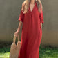 41%OFF🔥Elegante Vestido con Cuello en V y Abertura