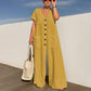 👗 LIMITED-TIME 50% OFF! 💥 Women's Fashion V-Neck Loose Jumpsuit – Wide Leg, Pockets, Breathable ✨