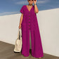 👗 LIMITED-TIME 50% OFF! 💥 Women's Fashion V-Neck Loose Jumpsuit – Wide Leg, Pockets, Breathable ✨