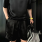 💎 50% OFF! 💎 Men's Casual Solid Top & Shorts 2-Piece Set – Loose Fit, Breathable Polyester & Functional Pockets 🌞👕